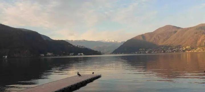Rifugio Sul Lago Di Lugano A Porto Ceresio Bagian luar foto